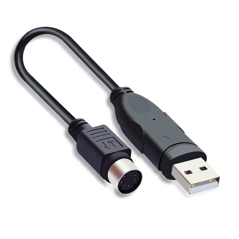 USB-PS/2変換コンバータ USB A (オス) -ミニDIN 6pin （メス）変換コンバータ PS/2接続キーボードとマウス USB2.0 変換ケーブル