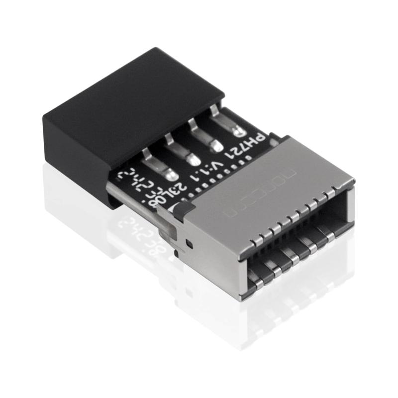 Rakuten - USB 2.0 USB 3.2 Gen 1ヘッダーアダプター、フロントパネルコネクタマザーボード、USB 9ピンメスからType-Eアダプター、PCのフロントパネルのUSB Cポートを拡張するための1パック