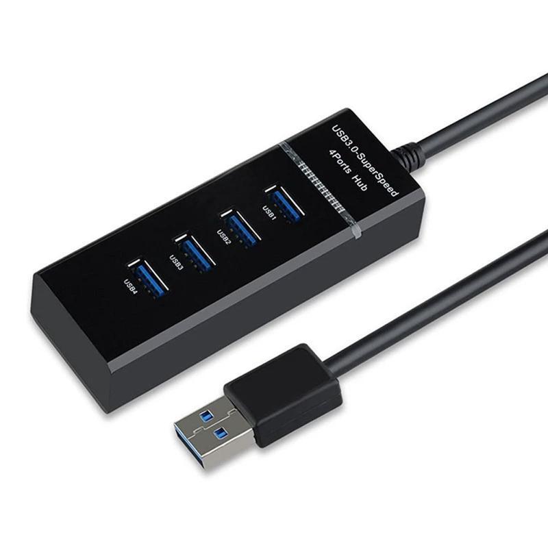 ~15 inches - [] USB ハブ 4ポートハブ (usb3.0*1+usb2.0*3) usb 拡張 USB ハブ 30cm 5Gbps高速転送 軽量 Windows Mac PS4 PS5 Chromebook 対応 テレワーク リモート 在宅勤務