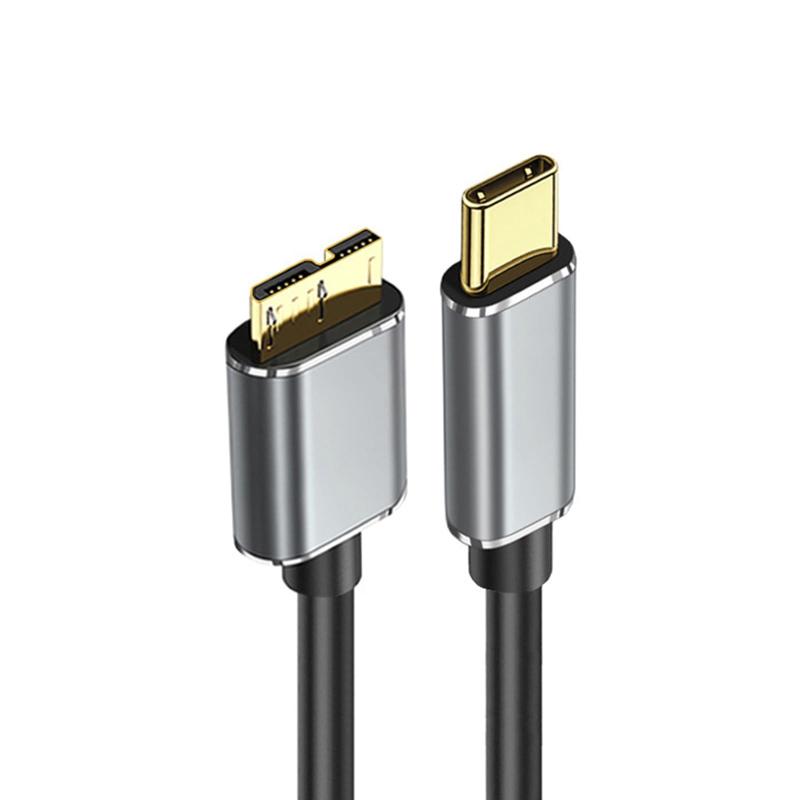 USB Type C to Micro B 3.0 変換ケーブル USB C 外付けhddケーブル 最大5Gbps 高速データ転送 3A急速充電 金メッキコネクタ MacBook（Pro）／Galaxy S5 Note 3／カメラ等対応-0.5 m