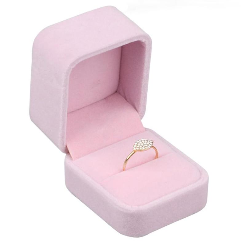 Rakuten - 指輪ケース ジュエリーケース リングケース 婚約リングボックス ジュエリー収納 イヤリングケース ベルベット おしゃれ 持ち運び ゴージャス ポケットサイズ プロポーズ リングケース ギ