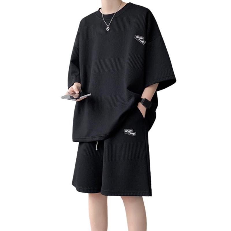 [] 上下セット メンズ Tシャツ 夏服 セットアップ ジャージ 半袖 ショットパンツ 大きいサイズ ゆったり 2点セット 薄手 快適 吸汗速乾 おしゃれ ルームウェア メンズ 夏