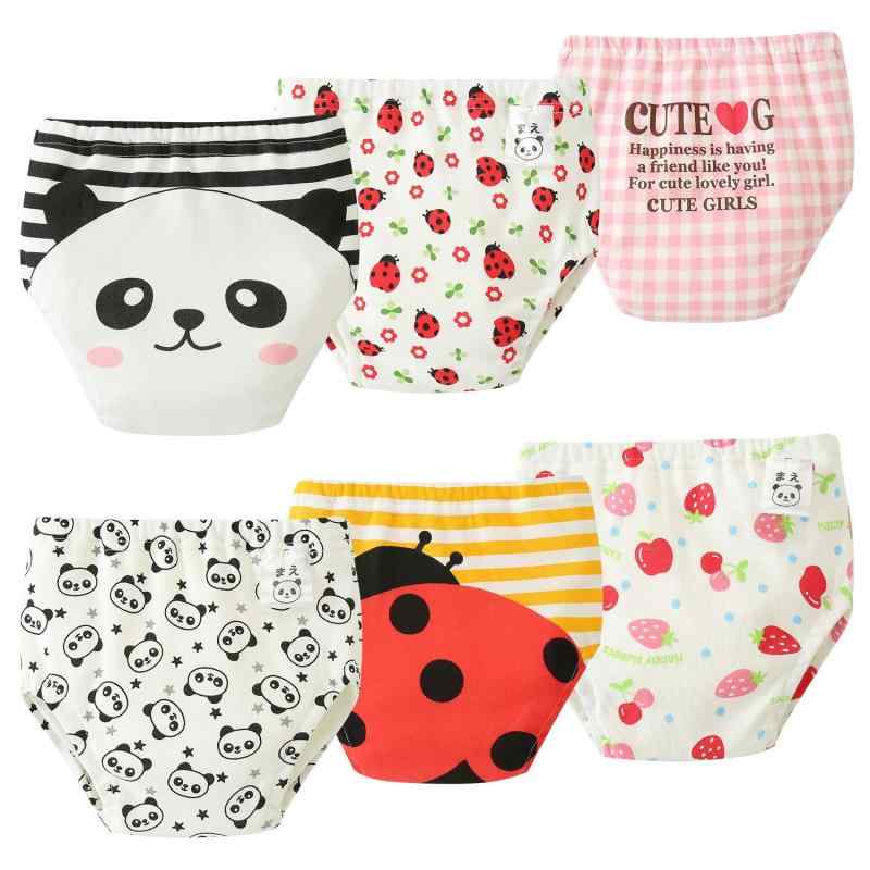 [] トレーニング パンツ ベビー 6枚セット 女の子 トレパン コットン 4層吊り式 トイトイパンツ 吸水性 防水層付 トイレトレーニング ..