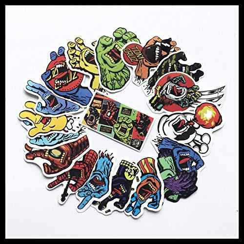 4LEVEL サンタクルーズ スクリーミングハンド ステッカー 19枚セット ストリート スケボー スノボー ボム 防水仕様 強粘着タイプ