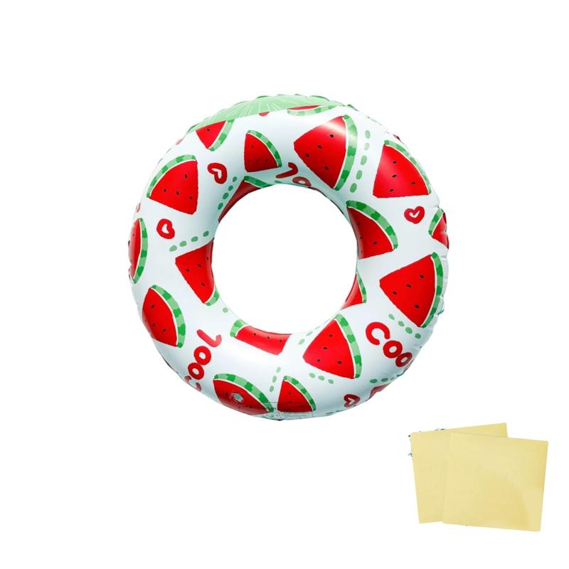 浮き輪 スイカ型 フロート うきわ 1人乗り 子供用 大人用 子供 キッズ 浮き具O型 強い浮力 厚く 耐久性 空気 漏れにくい 壊れにくい 安定性 折りたたみ式 キラキラ 夏休み 暑さ対策 プール 夏