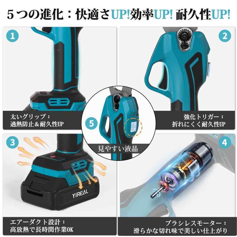 電動剪定バサミ 剪定バサミ 18V切断径30m...の紹介画像3