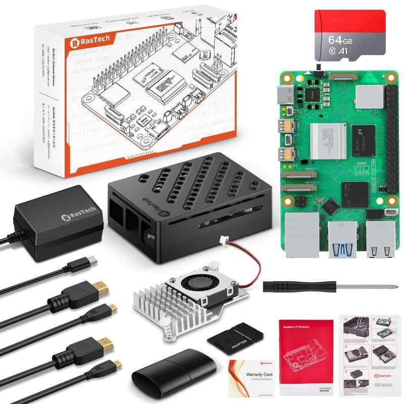 h 5 8GB セット 5 8gb 本体 技適マーク付き/ 64 GB メモリカード/ 5.1V 5 A Type C電源/ 2 Micro HD Out ケーブル/ABSケース/アクティブクーラ/USBカードリーダ/スクリュードライバ/説