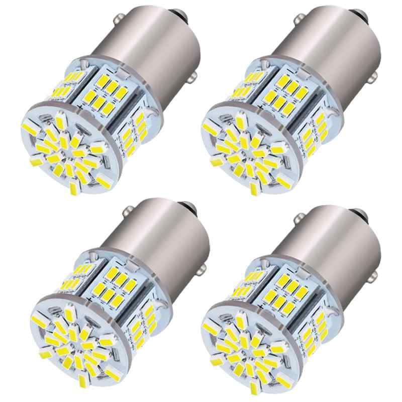 Rakuten - S25シングル 12V-24V G18 LED P21W BA15S バルブ LEDライト 車用 54連3014チップ ランプ 汎用 変換 1000LM 4個入り