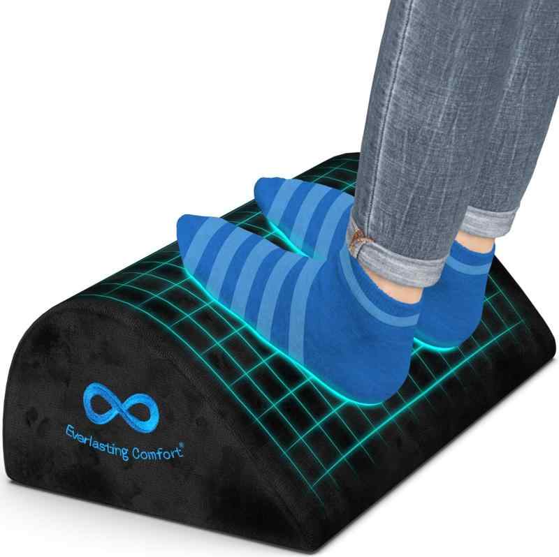 調節可能なクラウドフットレスト 職場のデスク下用 圧力ポイントノード付き - 人間工学に基づいた低反発素材 オフィスフットスツール & デスク下 フットレスト ゲーム&ホームオフィ