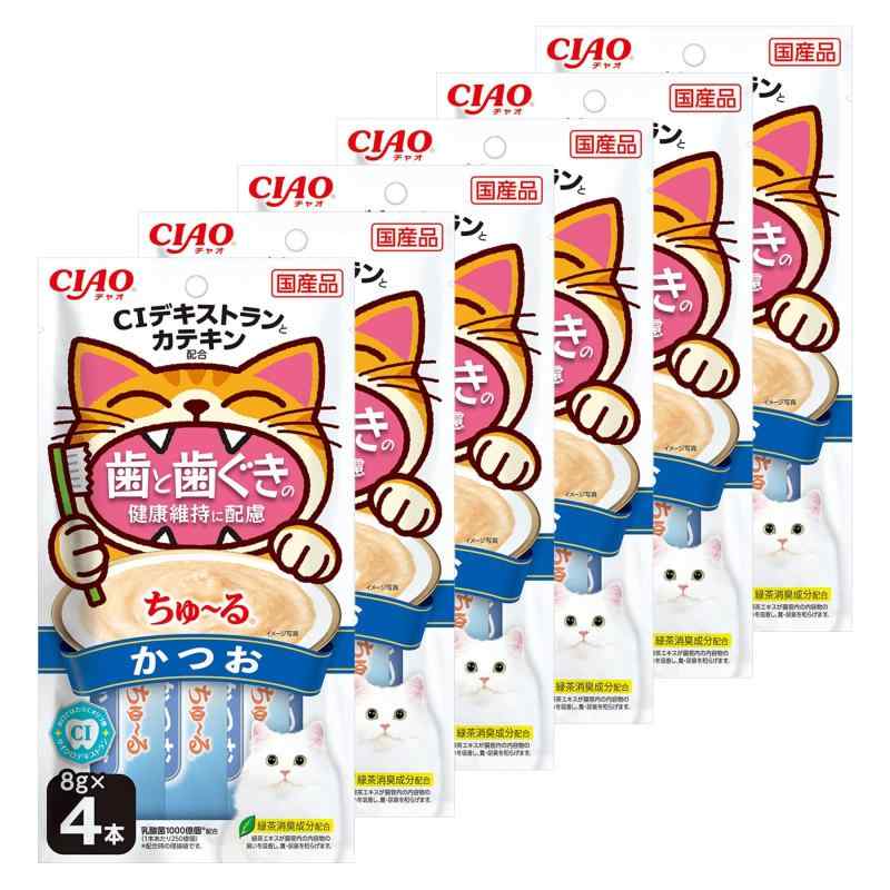 Rakuten - チャオ(CIAO)ちゅ～る歯と歯ぐきの健康維持に配慮かつお4本6個セット