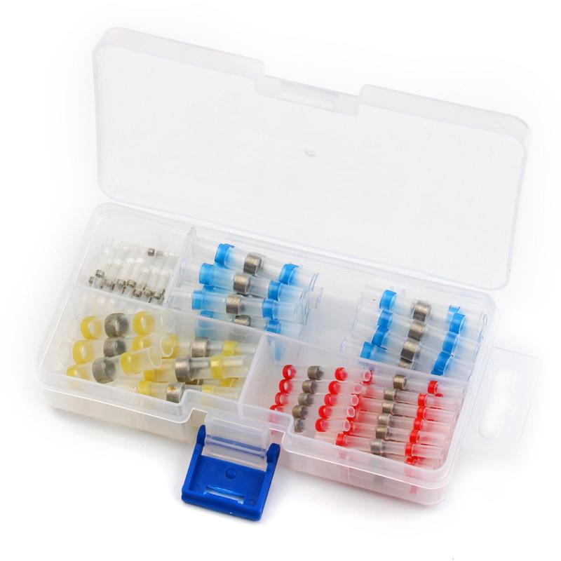 Rakuten - 熱収縮チューブ 圧着端子 半田スリーブ 透明末端コネクタ 電気絶縁 電子 船舶 工業用