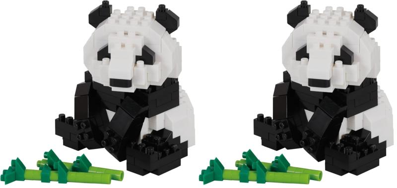 乐天商城 - nanoblock カワダ ナノブロック ジャイアントパンダ NBC_328