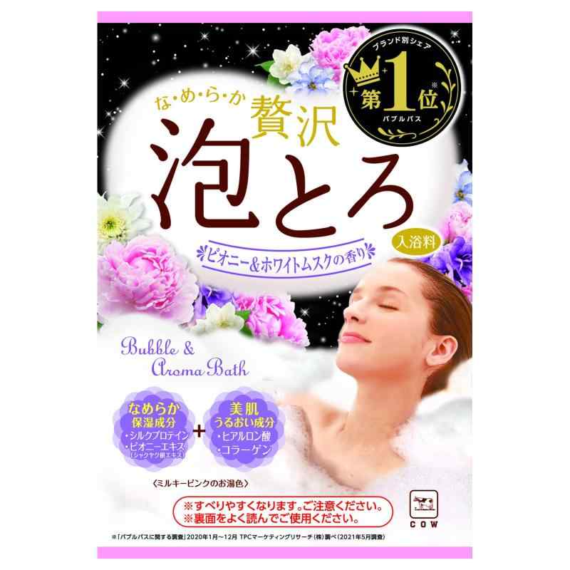 Rakuten - カウブランド 無添加 お湯物語 贅沢泡とろ 入浴料 ピオニー&ホワイトムスクの香り 30g