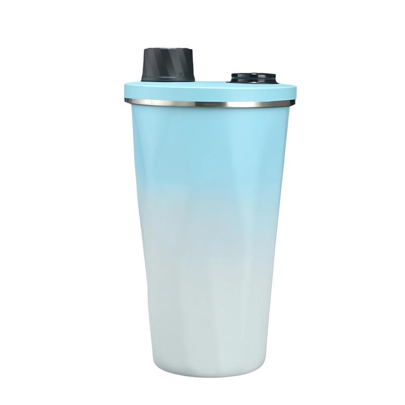 Rakuten - タンブラー 水筒 ストロー 蓋付き こぼれ 車用保温マグカップ 600ml コーヒータンブラー ストロー 蓋付きマグカップ 大容量 ストロー付きコップ ステンレス・スチール断熱カップ