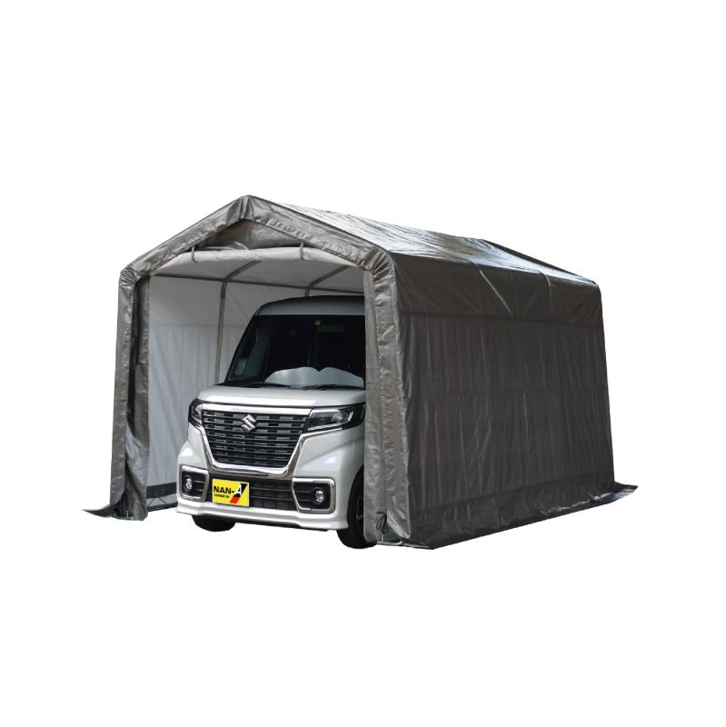 Rakuten - 南榮工業 マルチストレージ 3040B (軽自動車 トライク収納 バイク収納 ガーデニング用品 キャンプ用品 避難 防災 前後幕開閉) 外:幅300×高254×奥400cm