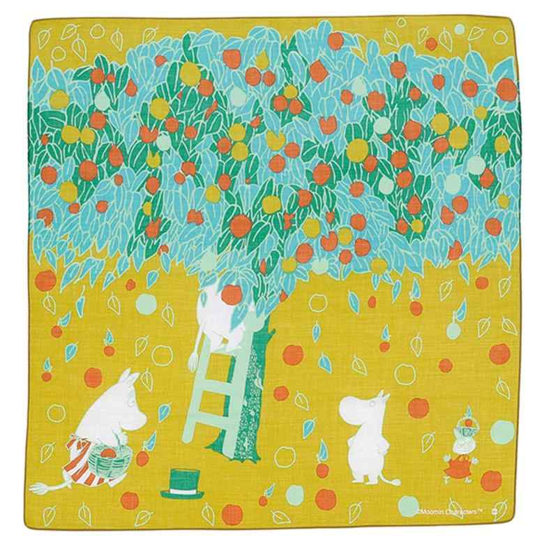 丸眞 ハンカチ MOOMIN ムーミン ハンカチオメナプー 北欧 ムーミン谷 おしゃれ かわいい ハンカチ ハンカチーフ handkerchief てぬぐい 手ぬぐい 風呂敷 ふろしき お手拭き 1405040200