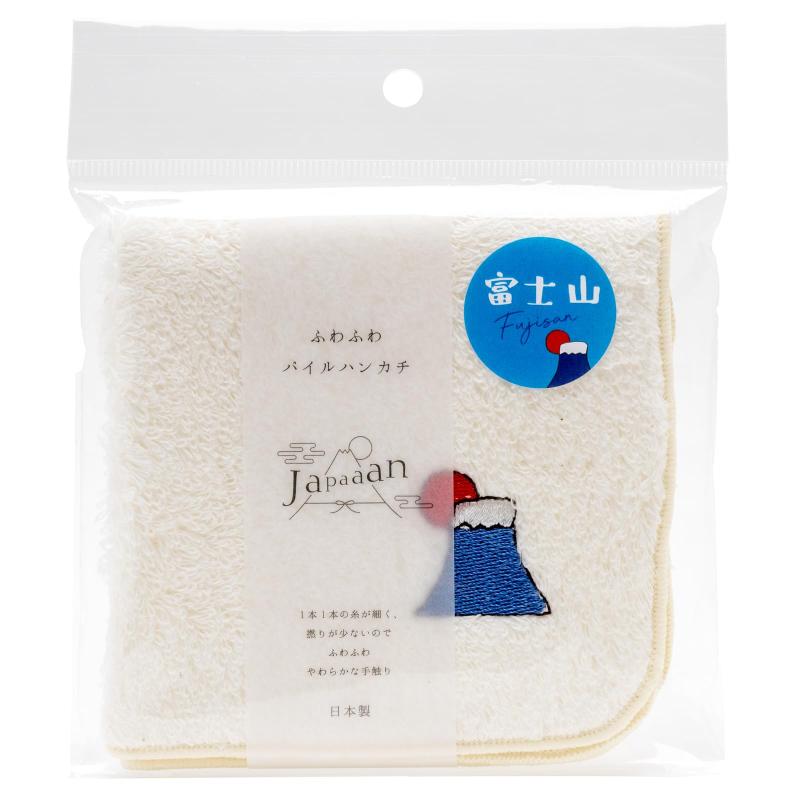 コージカンパニー ハンカチ レディース 22×22cm ふわふわハンカチ JAPAAAN 相撲 白 生成り 184796