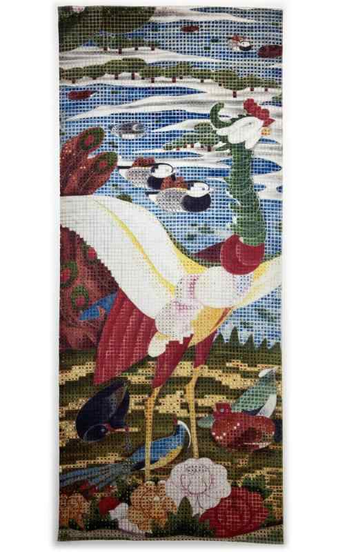 Rakuten - 古今東西 浮世絵 手ぬぐい 樹花鳥獣図屏風 左隻 伊藤若冲