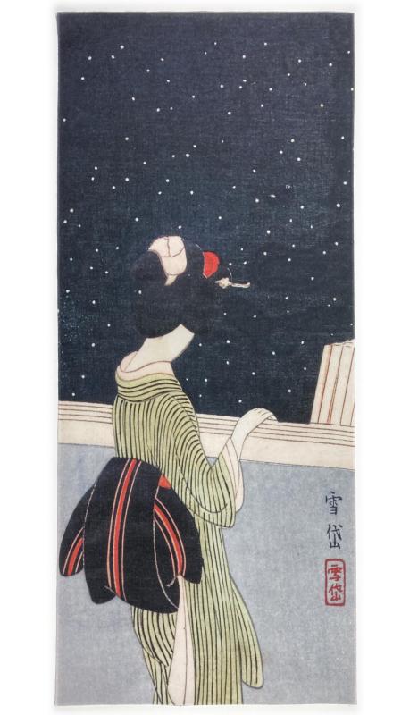 乐天商城 - 古今東西 手ぬぐい 星月夜 小村雪岱