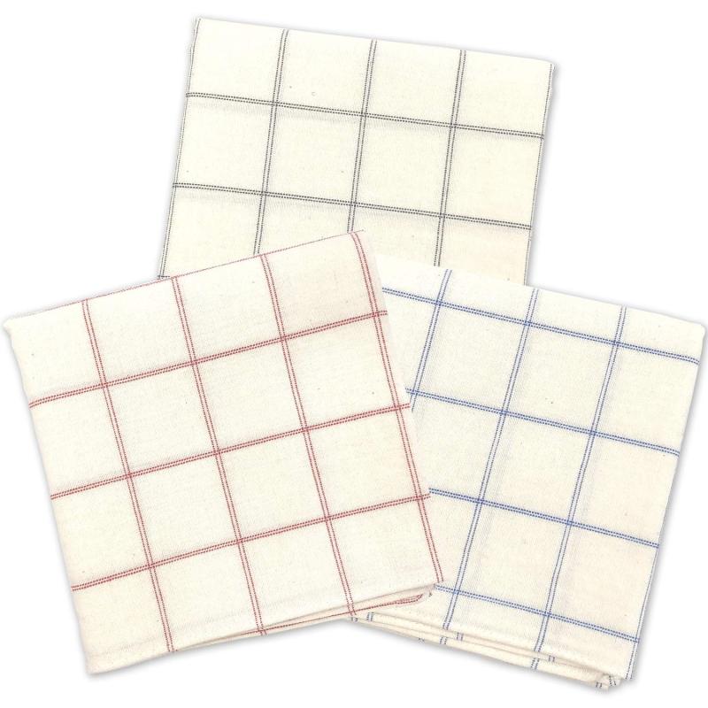 [B-PLAID] ハンカチ 3枚セット 日本製 約48×48cm 大判サイズ 綿100% キッチンクロス 食器拭き レディース メンズ プチギフト ストライプ柄 チェック柄 北欧 カジュアル ビジネス 2