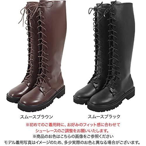 [神戸レタス] レースアップロングブーツ [I2334]