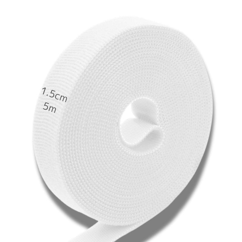 Rakuten - 結束テープ マジックテープ 幅1.5cm マジック結束バンド バンド ベルト 白 ケーブルまとめ 固定ベルト 配線整理 自由にカット 収納用テープ 繰り返し 耐熱コード収納 梱包