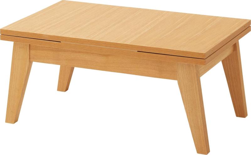 AZUMAYA エクステンションテーブルS CPN-107横幅80cm／105cm／130cmと、用途に合わせて天板が伸長できるセンターテーブル。 シンプルな見た目とルな色味で、幅広いお部屋にマッチします。幅80～130×奥行50×高さ36cmブラウン、ル天然木(アッシュ)　天然木化粧繊維板(アッシュ)　ラッカー塗装中国