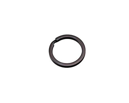 乐天商城 - TQOOL キーホルダーパーツ 鉄平押しキーリング 25mm マットブラック 1個入 29227
