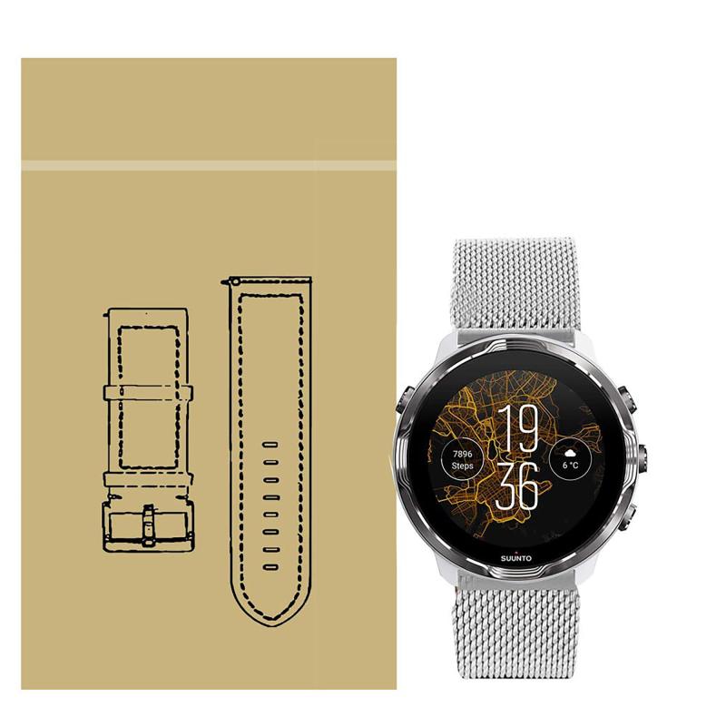 for SUUNTO 7 バンド, ステンレス メッシュ ベルト 交換バンド 対応 スント7 スマートウォッチGPS