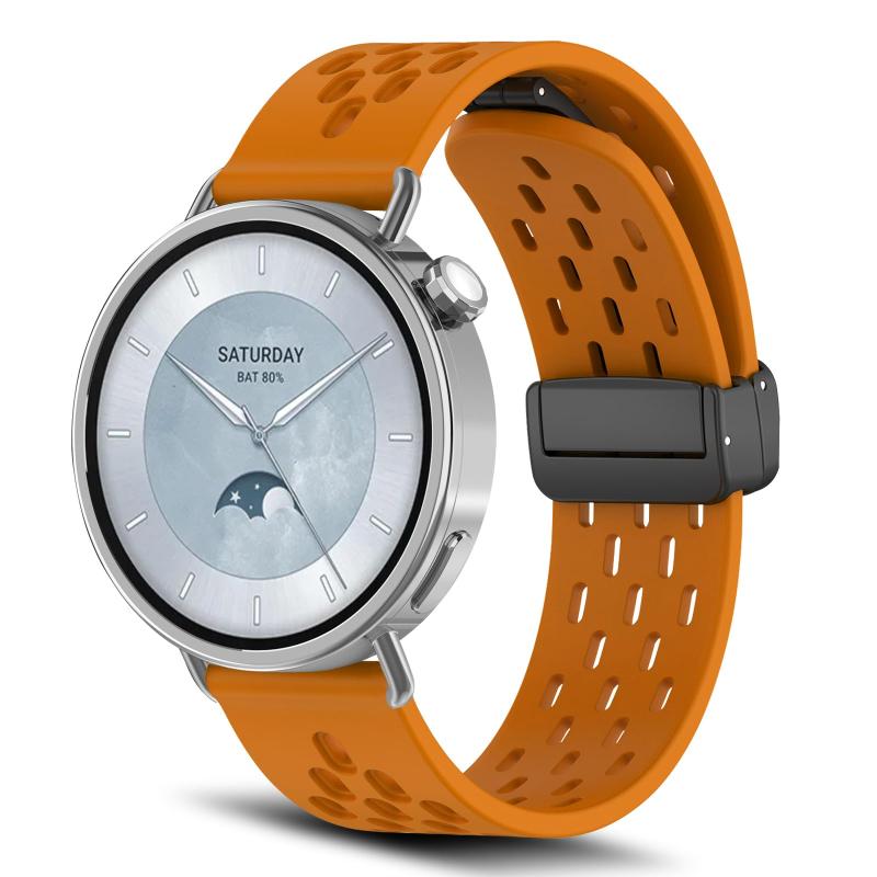 乐天商城 - [] 18 mm バンド Xiaomi Watch S4 41mm 対応 シリコン製 マグネット付き スポーツバンド 替えストラップ 柔らかい 交換ベルト 磁気付き 通気性 軽量 装着簡単 調整しやすい 男女兼用