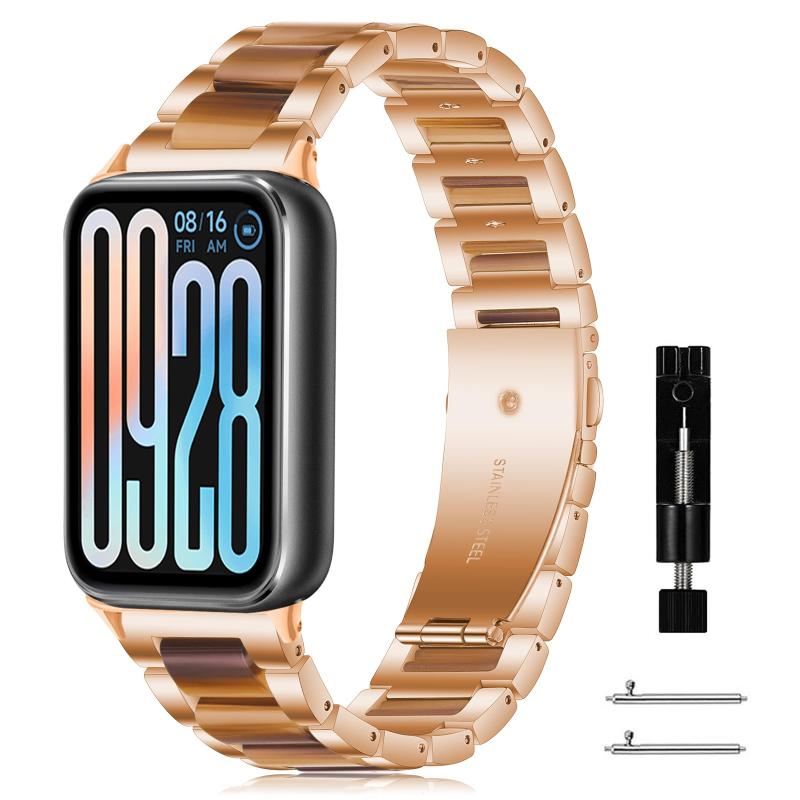 乐天商城 - [] バンド Xiaomi Redmi Watch 6/5/4 / Xiaomi Band 9 Pro/8 Pro/Xiaomi Mi Band 9 Pro/8 Pro 対応 樹脂交換ベルト ステンレス製 金属バンド 替えストラップ 交換用ベルト 腕時