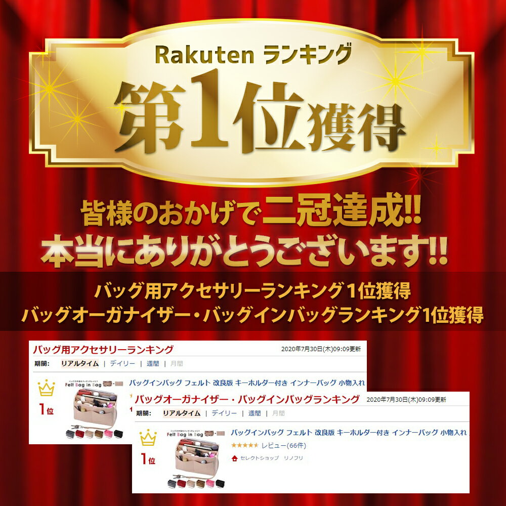 楽天市場】【5日限定5%OFFクーポン】【楽天1位】バッグインバッグ