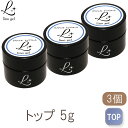 トップジェル トップコート ジェルネイル 国産 化粧品登録 3個セット 5g セミハード ガラスのような艶 透明感 UV LED対応 ぷっくり プロ