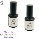 トップジェル トップコート ポリッシュ ジェルネイル 国産 2個セット 10g ガラスのような艶 透明感 UV LED対応 プロ