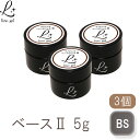 ベースジェル2 ベースコート ジェルネイル 国産 化粧品登録 フィルイン対応 3個セット 5g 透明感 UV LED対応 クリアジェル ネイル用品 プロ