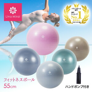 【楽天1位受賞】バランスボール ヨガボール 55cm 抗菌 空気入れ アンチバースト フィットネスボール ジムボール トレーニング エクササイズ 腹筋 ダイエット ストレッチ フィットネス ヨガ 体幹 姿勢 筋トレ バランス