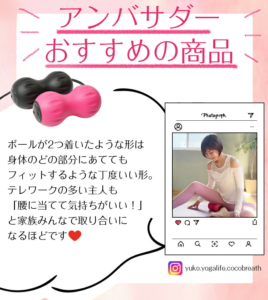 LinoMirai(リノミライ)振動ボール・ツインバージョンピンク/ブラック