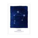 【P2倍】ポスター A4 A3 A2 A1 選べる サイズ 北欧 高級紙 ・ 高品質印刷 LINSL / 0268 日本製 天秤座 LIBRA 【 北欧 モダン おしゃれ アートポスター 韓国 インテリア 雑貨 アート 玄関 寝室 壁掛け 星座 リンスル 】