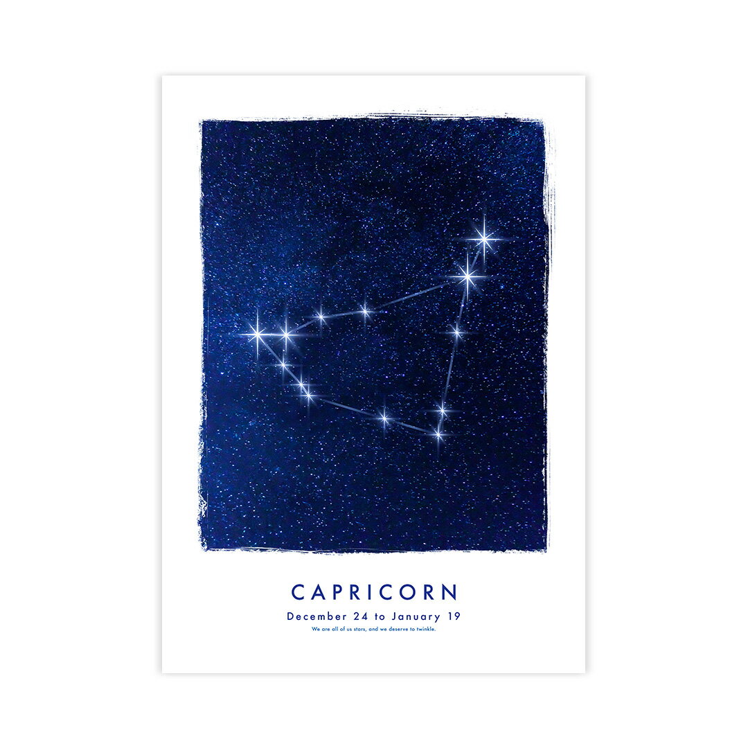 【P2倍】ポスター A4 A3 A2 A1 選べる サイズ 北欧 高級紙 ・ 高品質印刷 LINSL / 0271 日本製 山羊座 CAPRICORN 【 北欧...