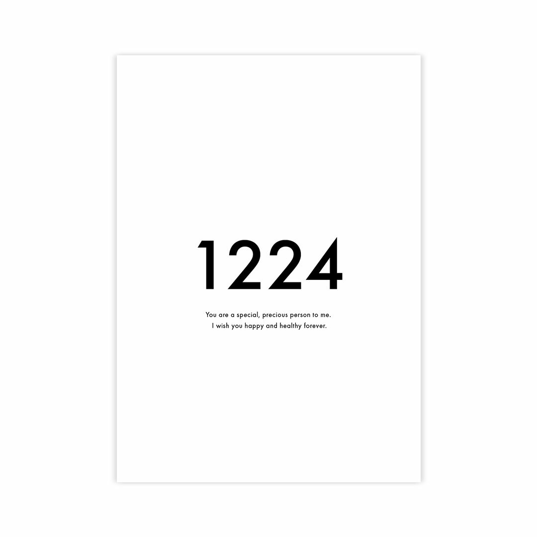 記念日 ポスター 4つの数字 A4 A3 A2 A1 選べるサイズ 北欧 高級紙 ・ 高品質印刷 日本製  od0003