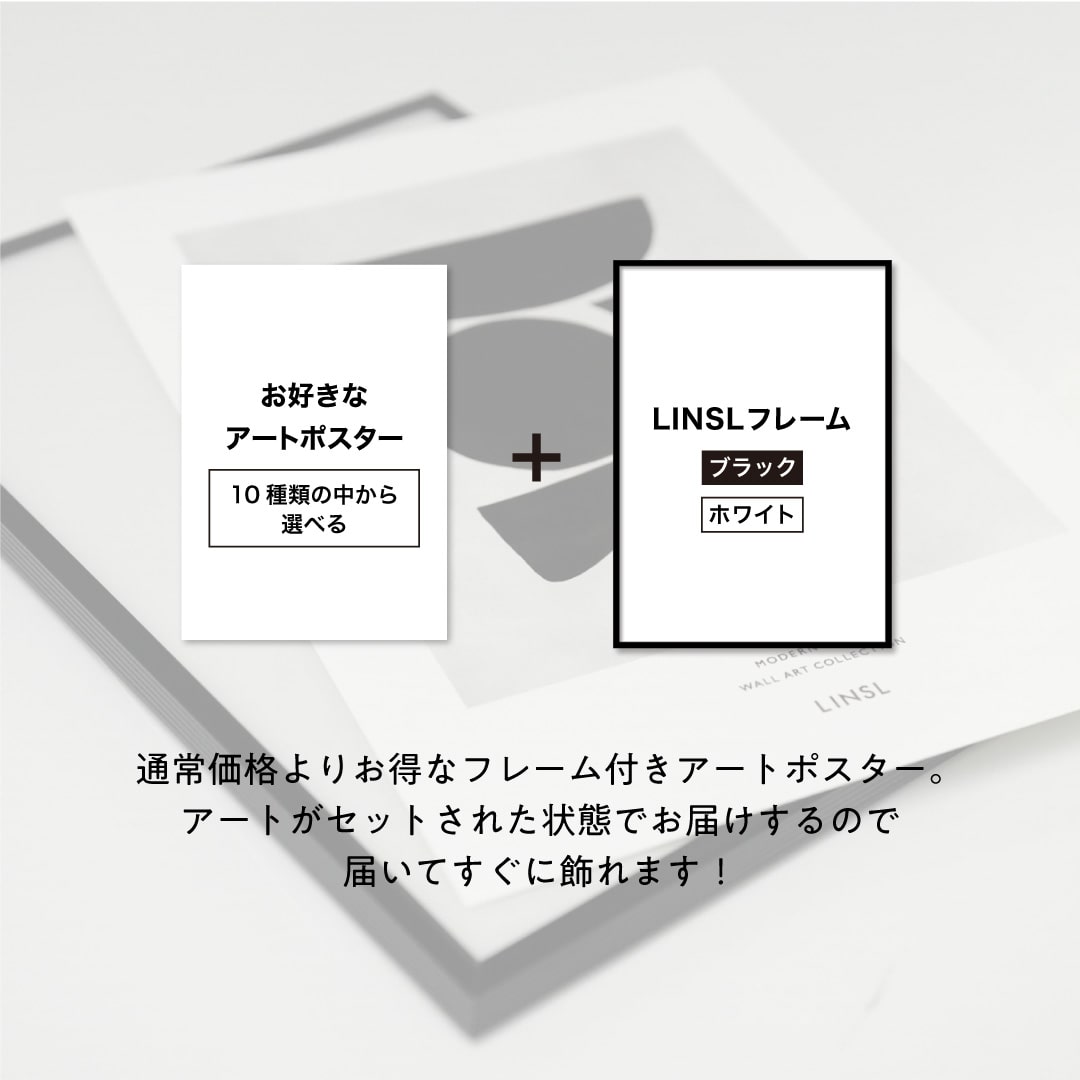 【フックプレゼント】フレーム付きポスター A4 A3 A2 人気柄から選べる 高級紙・高品質印刷 日本製 LINSL【 アートポスター セット ポスターフレーム 北欧 モダン おしゃれ 韓国 インテリア アート 玄関 寝室 壁掛け 福袋 リンスル 】sla001 / Vol.1 3