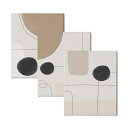 【最大15%OFF★P2倍】アートパネル 北欧 3枚組 F3 F6 高品質印刷 ・ LINSL 【 玄関 寝室 おしゃれ 韓国 インテリア 抽象 北欧雑貨 キャンバスアート ファブリックアート ベージュ アート 壁掛け 送料無料 リンスル 】set_c3_009