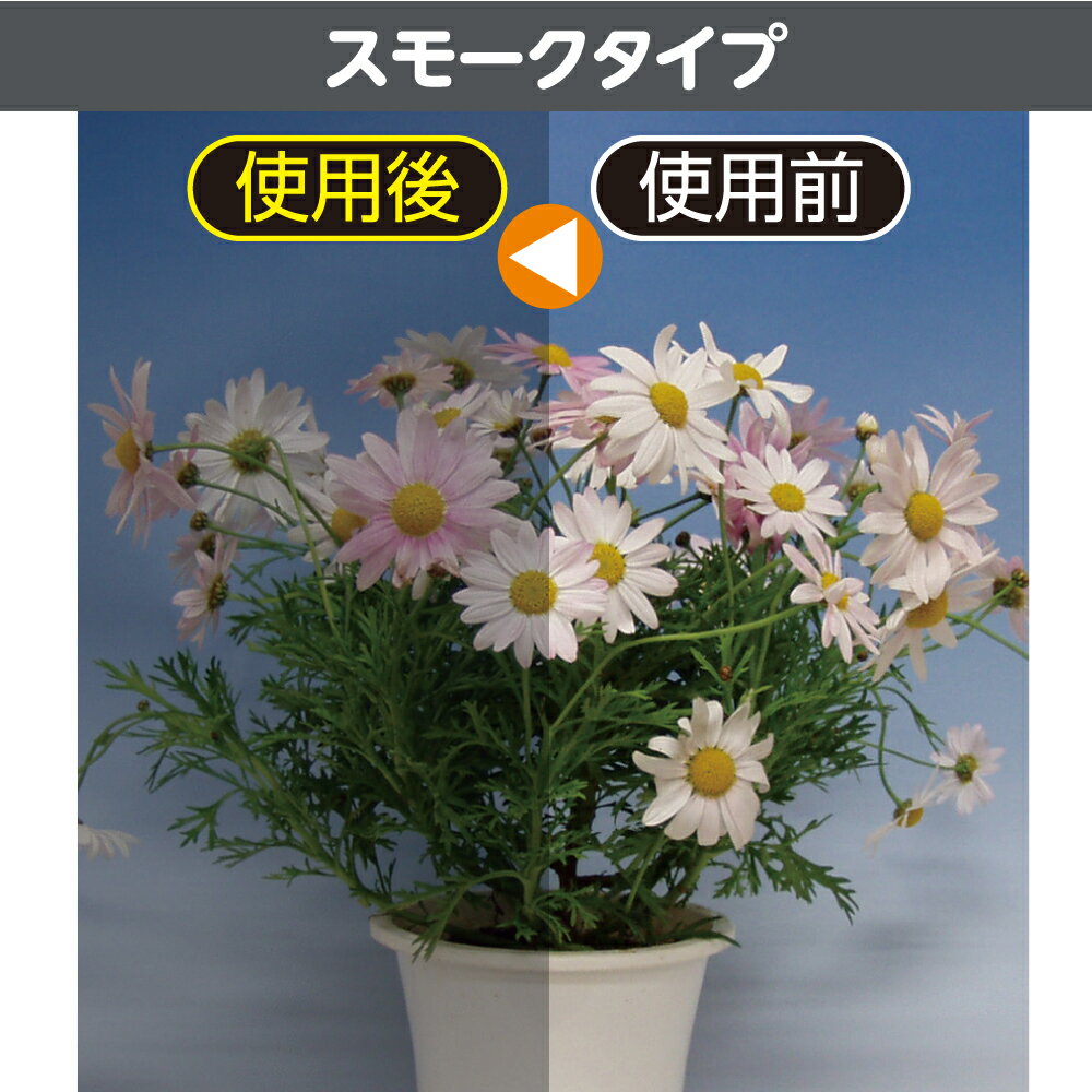 紫外線を99%カットするすっきりスモークフィルムスモーク色透明タイプUVカット99%シールサイズ:46cm×2mUPF50+日差しカット【日本製】