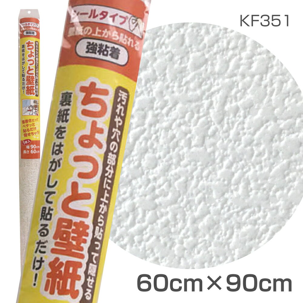 KF351　ちょっと壁紙　60cm×90cm　繊細なテクスチャーのホワイト