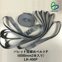 防災 地震対策 安全対策 LH-406P パレット荷締めベルトP 6000mm2本入り 飛び出し防止 パレット積載物固定 簡単 荷締め 災害 倉庫安全 リンテッ...