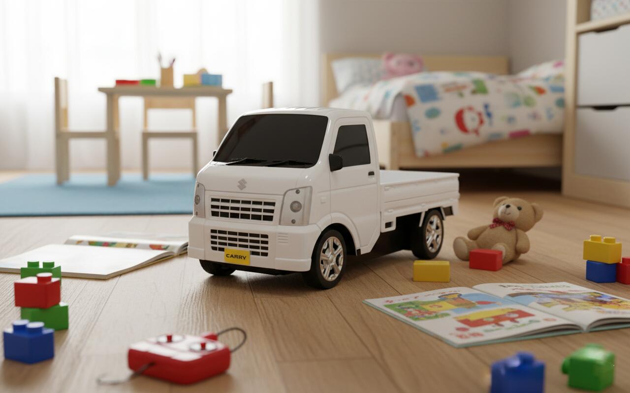 【訳あり】SUZUKI CARRY R/C(ホワイト)箱潰れの為、パッケージ無し スズキ株式会社 正規ライセンス商品 ラジコン 車 子供 プレゼント クリスマス