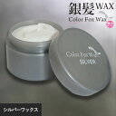 カラーワックス シルバー スーパーハード 50g ヘアカラー スタイリング シルバーワックス メンズ ワックス ハード ヘアワックス 銀髪 強力 ホールド シャンプーで落とせる 髪色チェンジ イベント 自宅で簡単 一時的 カラーフォックス 日本製 シャンプーで洗い流せる(4)
