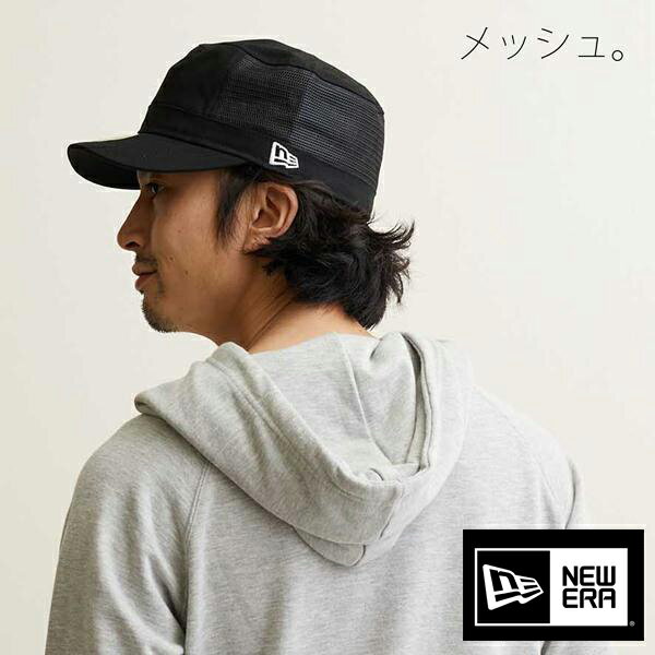 ニューエラ 帽子（メンズ） ニューエラ ワークキャップ メッシュ ゴルフ メンズ レディース newera WM01 ダックコットン ブラック 帽子 黒 春 夏 涼しい ギフト プレゼント 即日配送可能