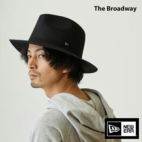 ニューエラ ハット The Broadway wool felt ブロードウェイ 広つば フェルトハット ウール 黒 帽子 メンズ レディース 男 女 中折れ帽 