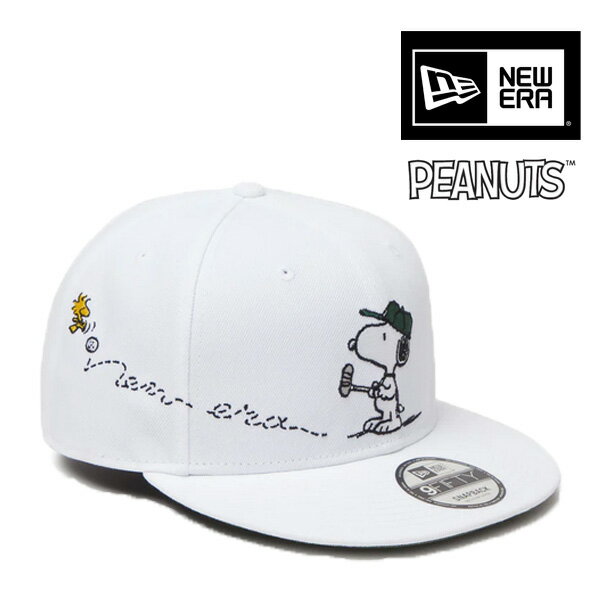 ニューエラ コラボ ゴルフ 9FIFTY ピーナッツ スヌーピー ホワイト 白